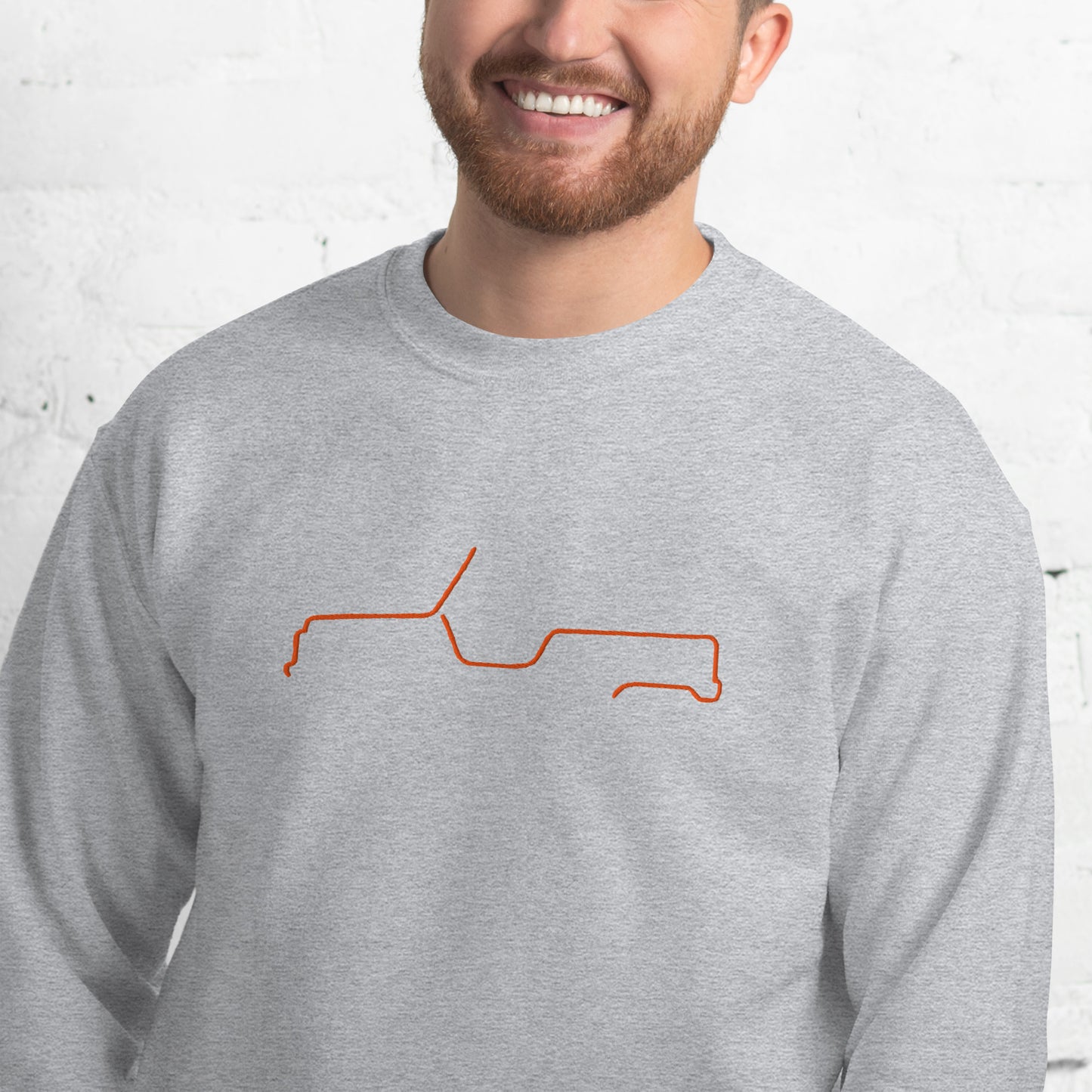 Silhouette Sweatshirt – Citroën Méhari Lijnkunst | Minimalistisch, Stijlvol & Warm