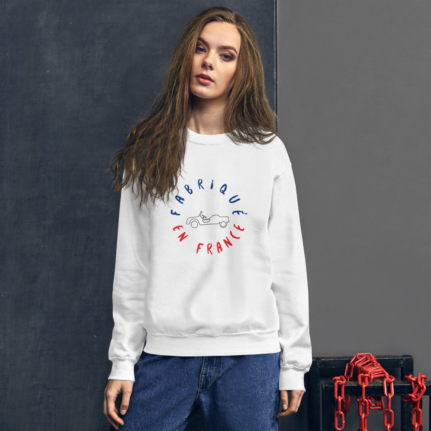 Fabriqué en France Citroën Méhari sweatshirt Unisex - White