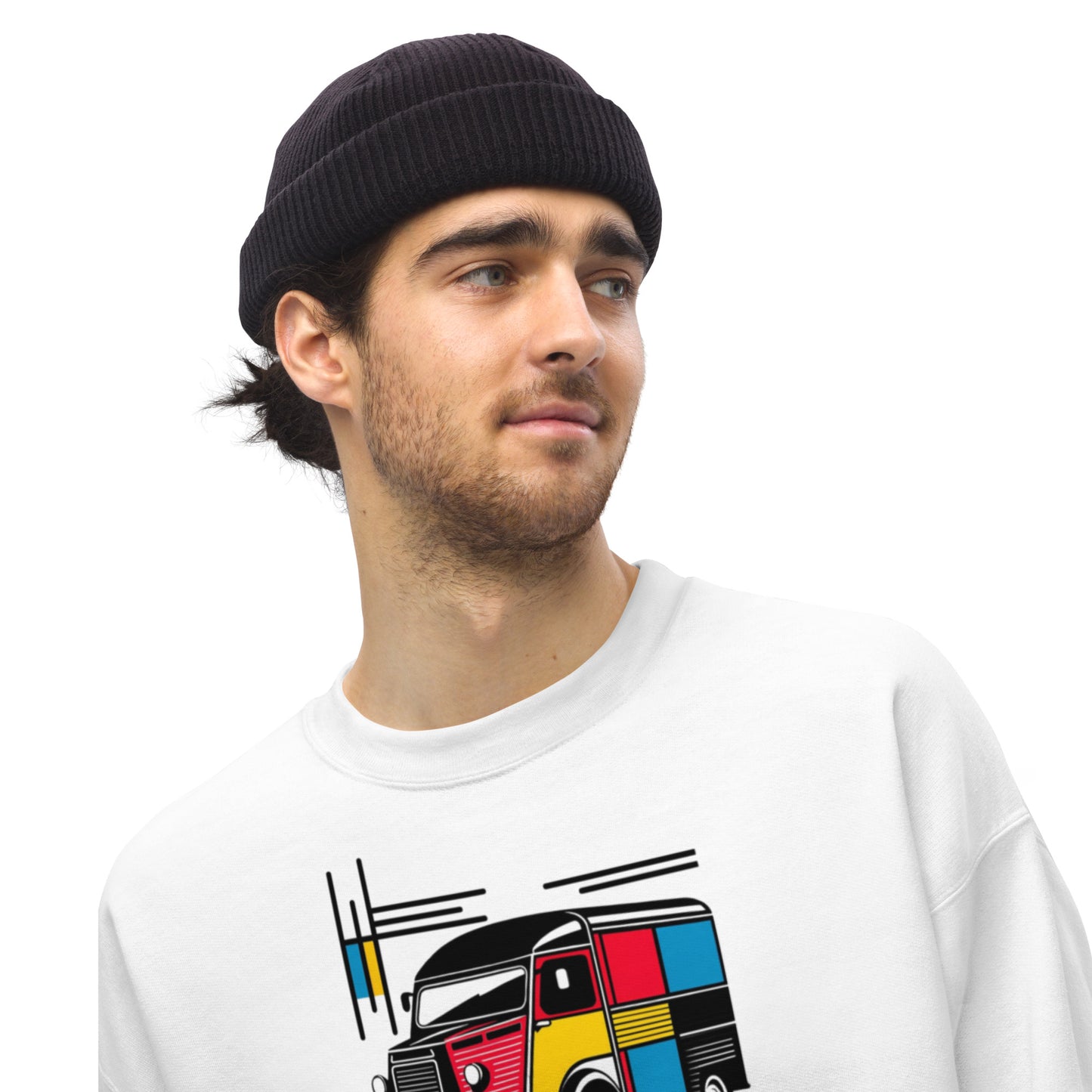 Mondrian Collection Sweatshirt – Warm sweater with a playful vintage bus