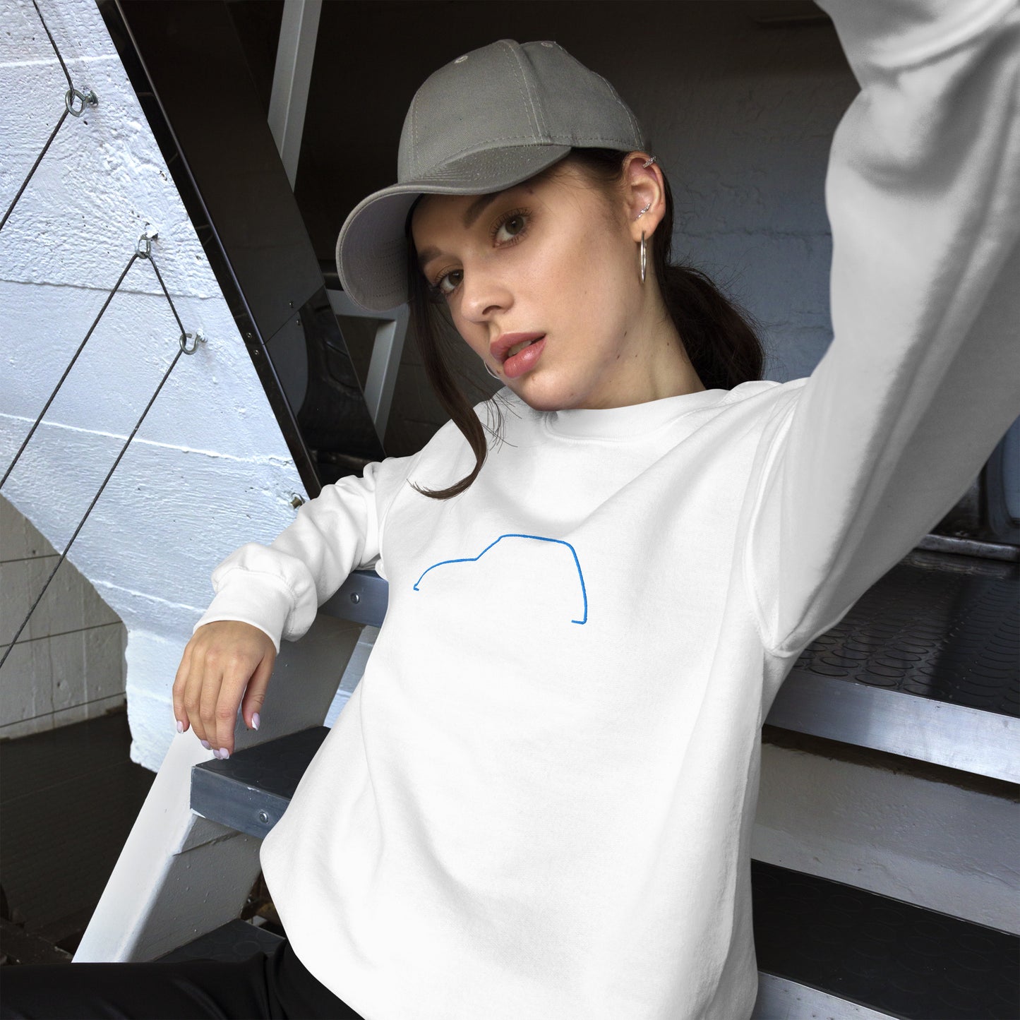 Silhouette Sweatshirt – Citroën Dyane Lijnkunst | Minimalistisch, Tijdloos & Warm