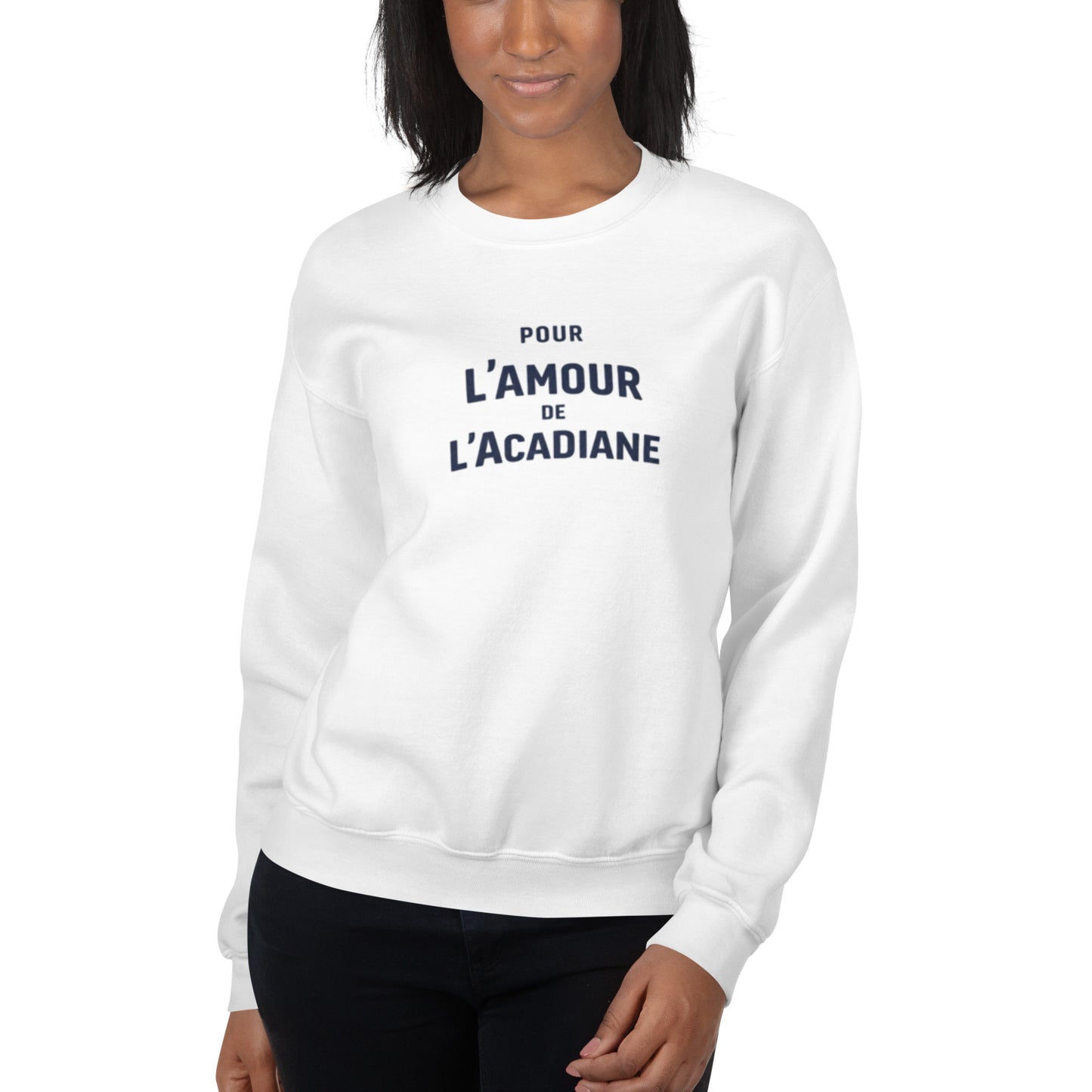 Sweat-shirt Citroën Acadiane « Pour L’Amour de l’Acadiane » – Col Rond Unisexe avec Impression Typographique