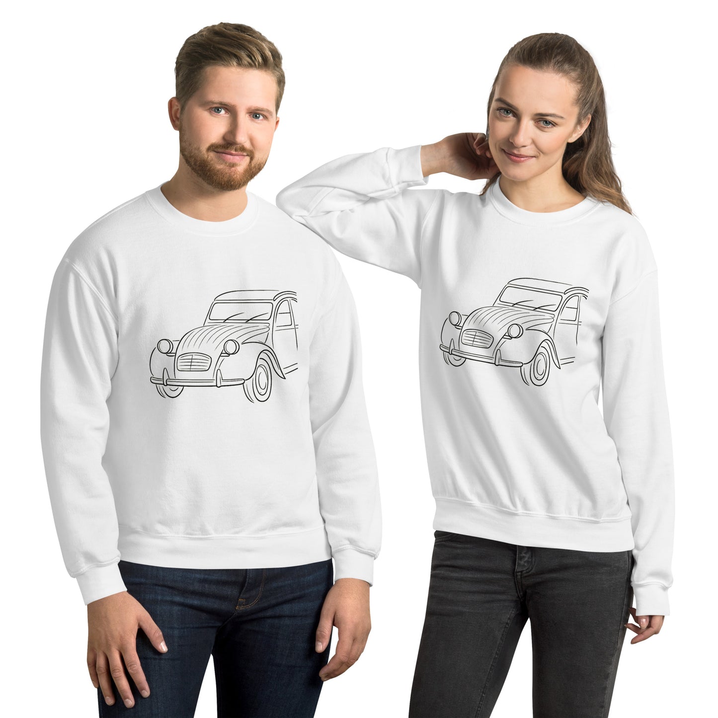 Citroën 2CV Sweatshirt – Minimalist Line Art of the Legendary 2cv