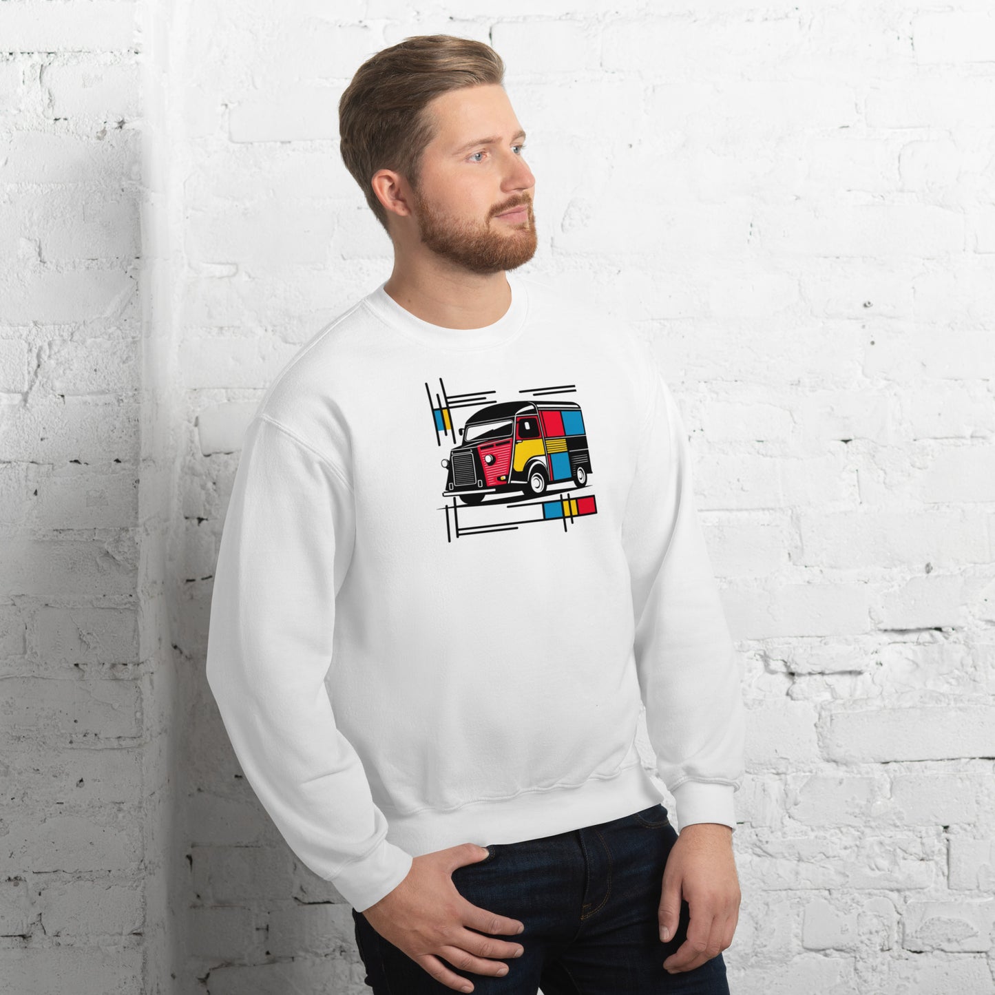 Mondrian Collection Sweatshirt – Warm sweater with a playful vintage bus