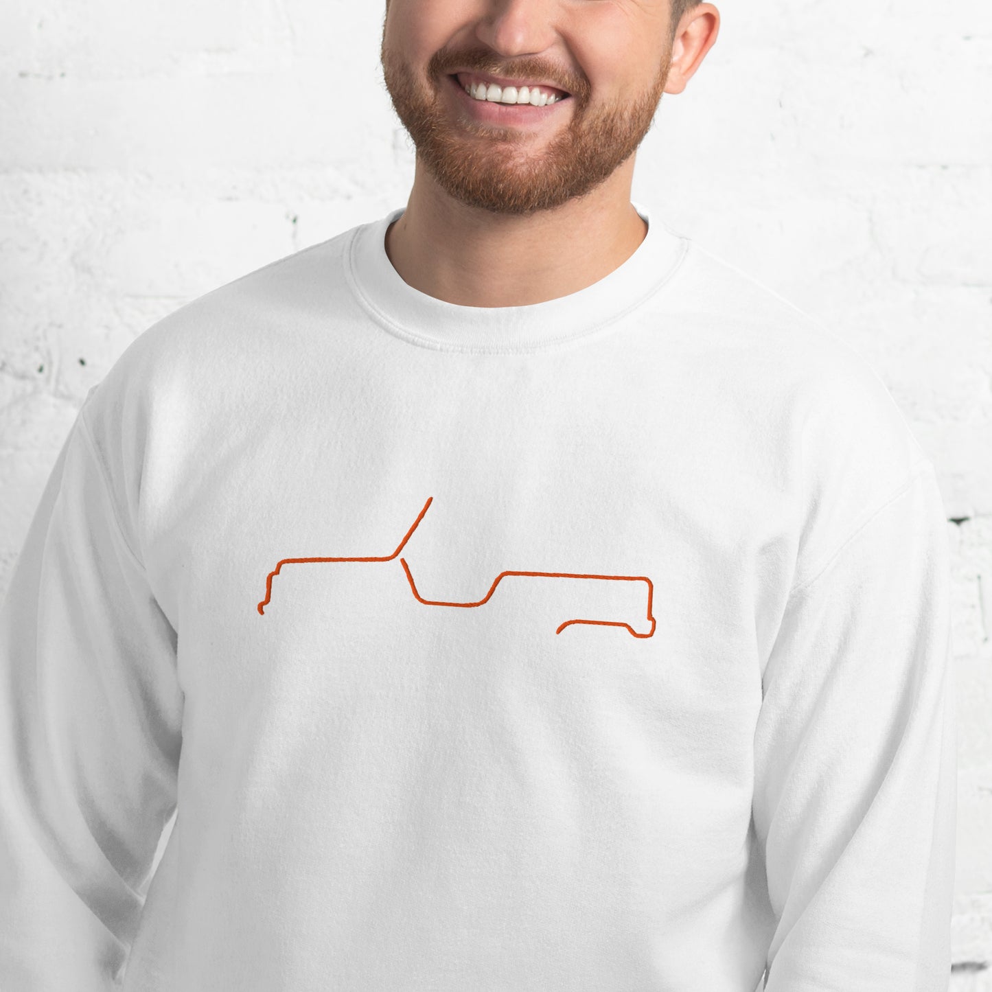 Silhouette Sweatshirt – Citroën Méhari Lijnkunst | Minimalistisch, Stijlvol & Warm