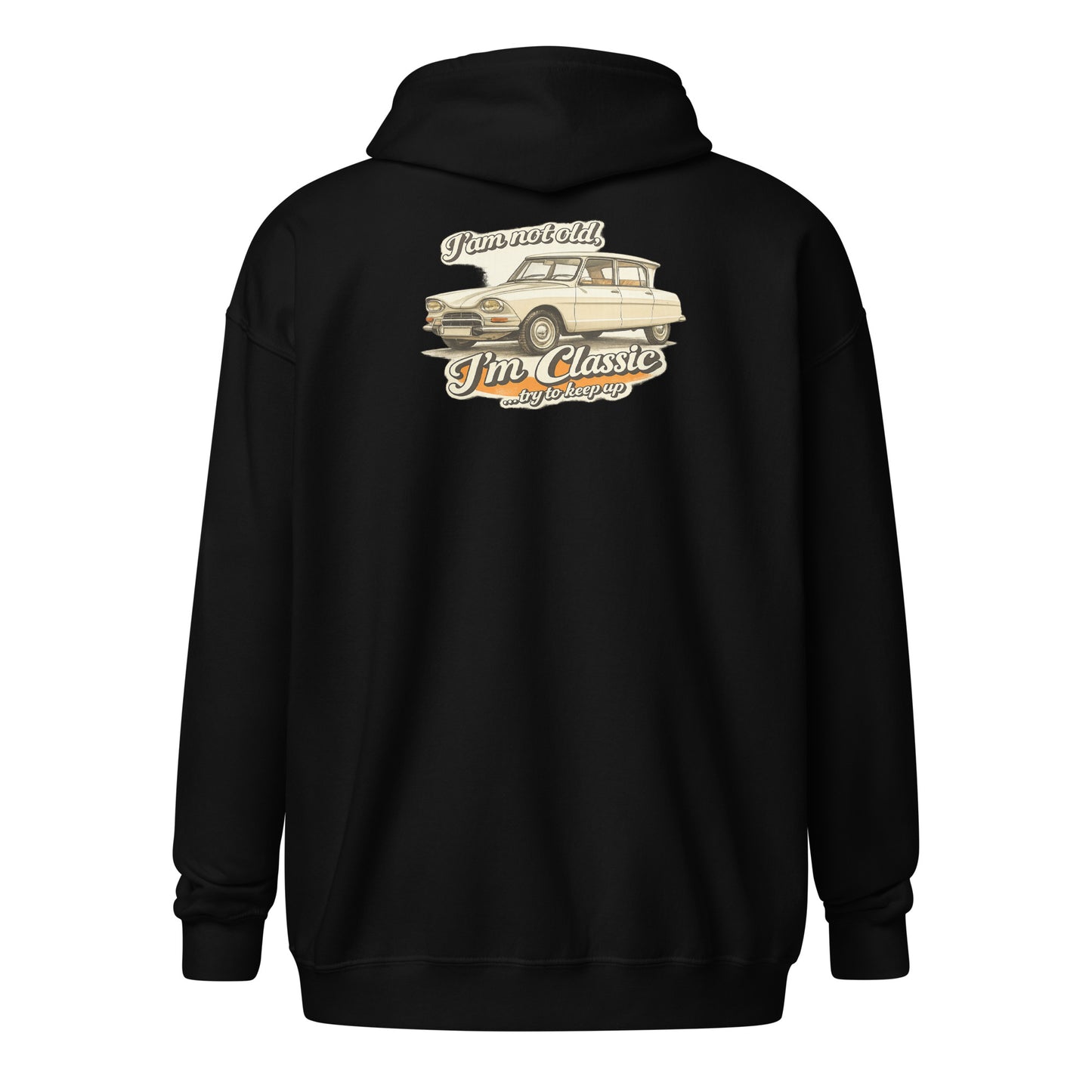 Citroën Ami 6 Classic Hoodie met Rits – Vintage Autotekening | Classic Collectie