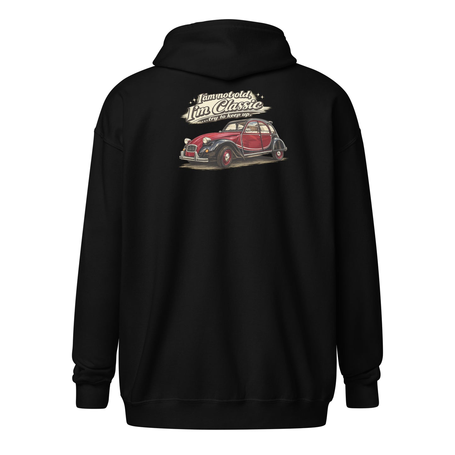 Sweat à capuche zippé Citroën 2CV Charleston Classic – Dessin de voiture vintage | Collection Classique