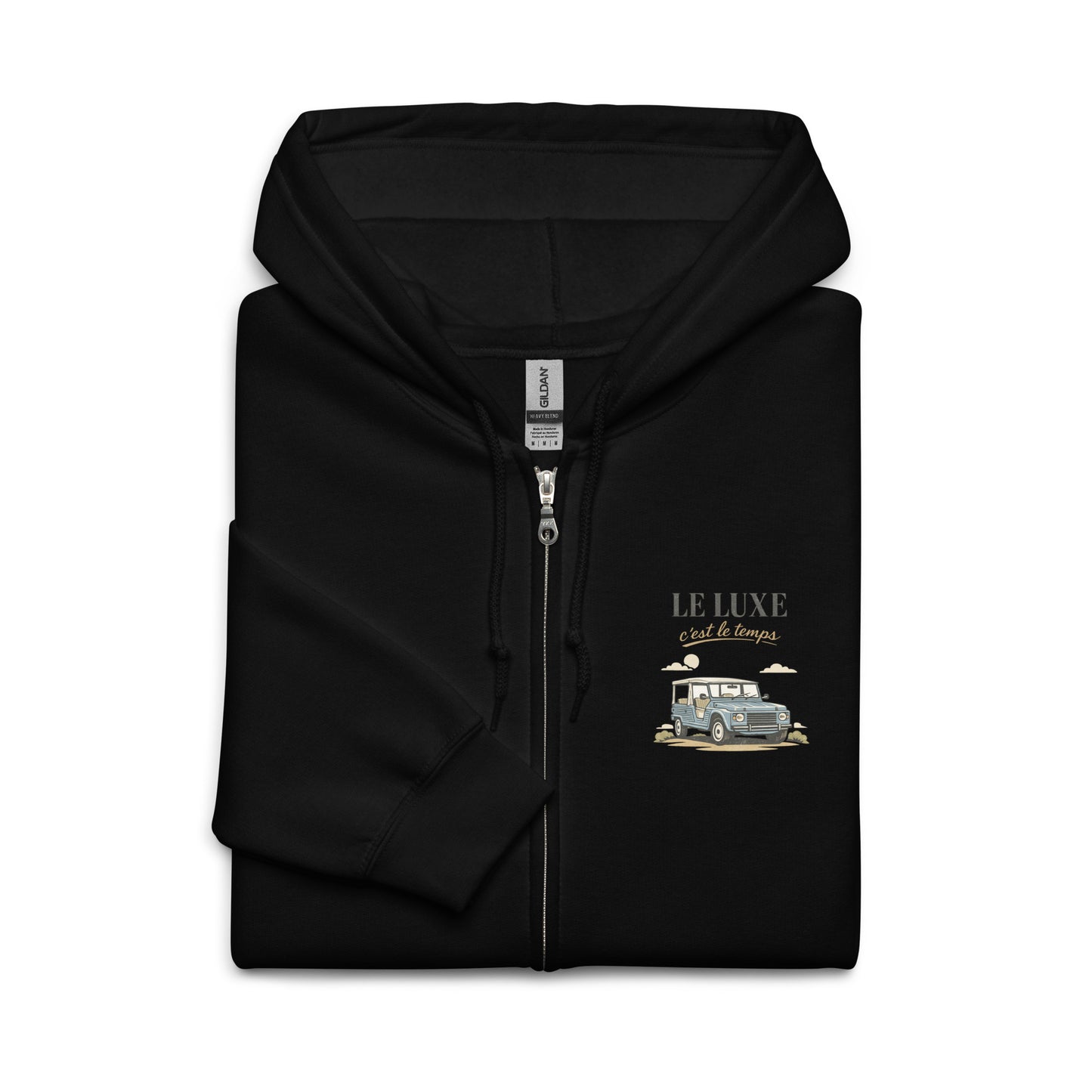 Sweat à capuche zippé Le Luxe – Citroën Méhari | Design emblématique et confort ultime