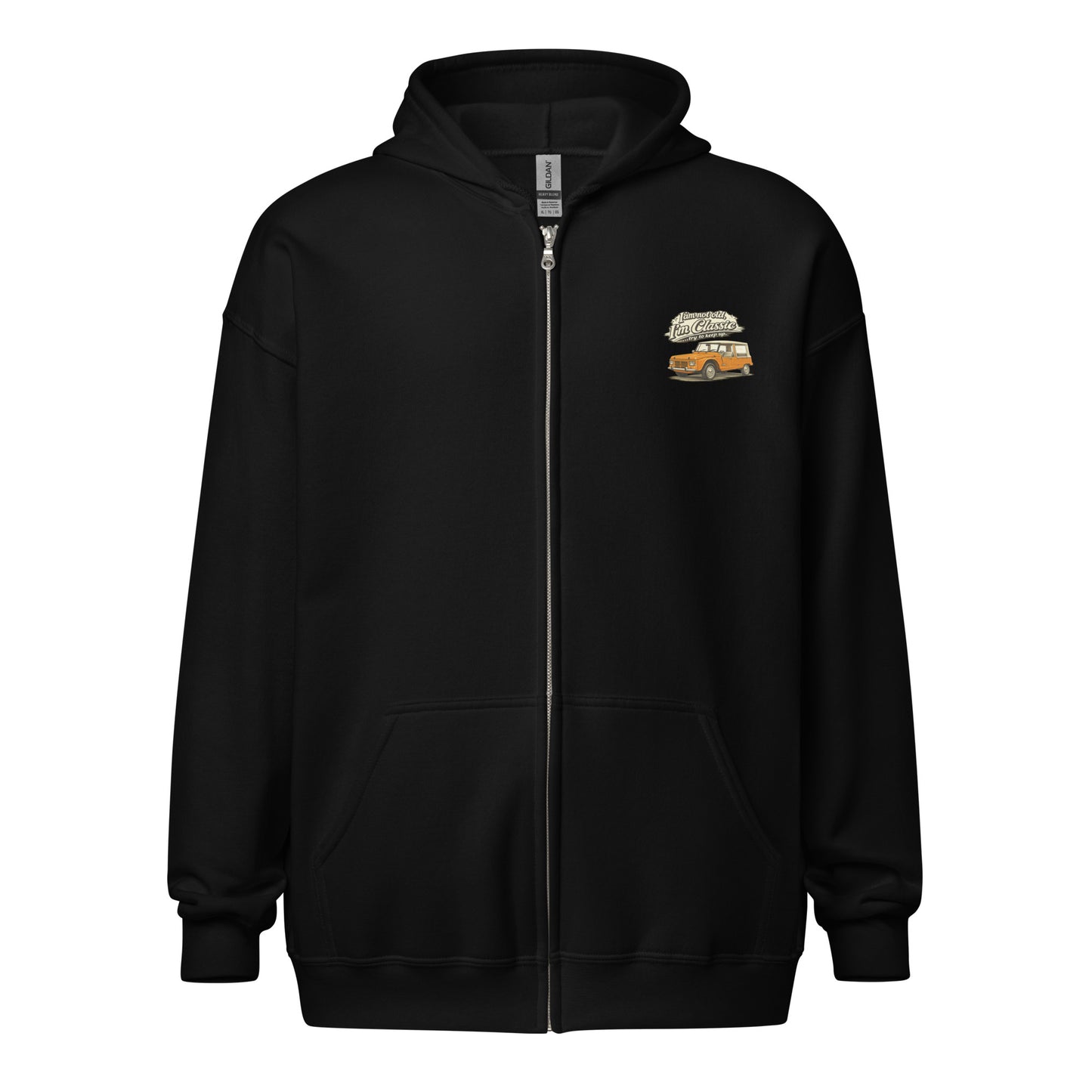 Sweat à capuche zippé Citroën Méhari – Collection Classique | Dessin exclusif de voiture