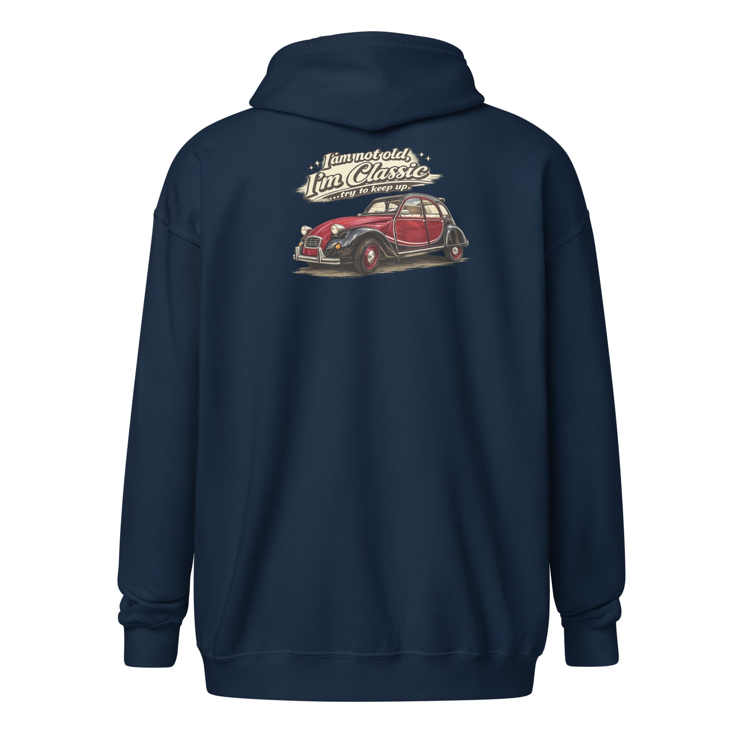 Sweat à capuche zippé Citroën 2CV Charleston Classic – Dessin de voiture vintage | Collection Classique