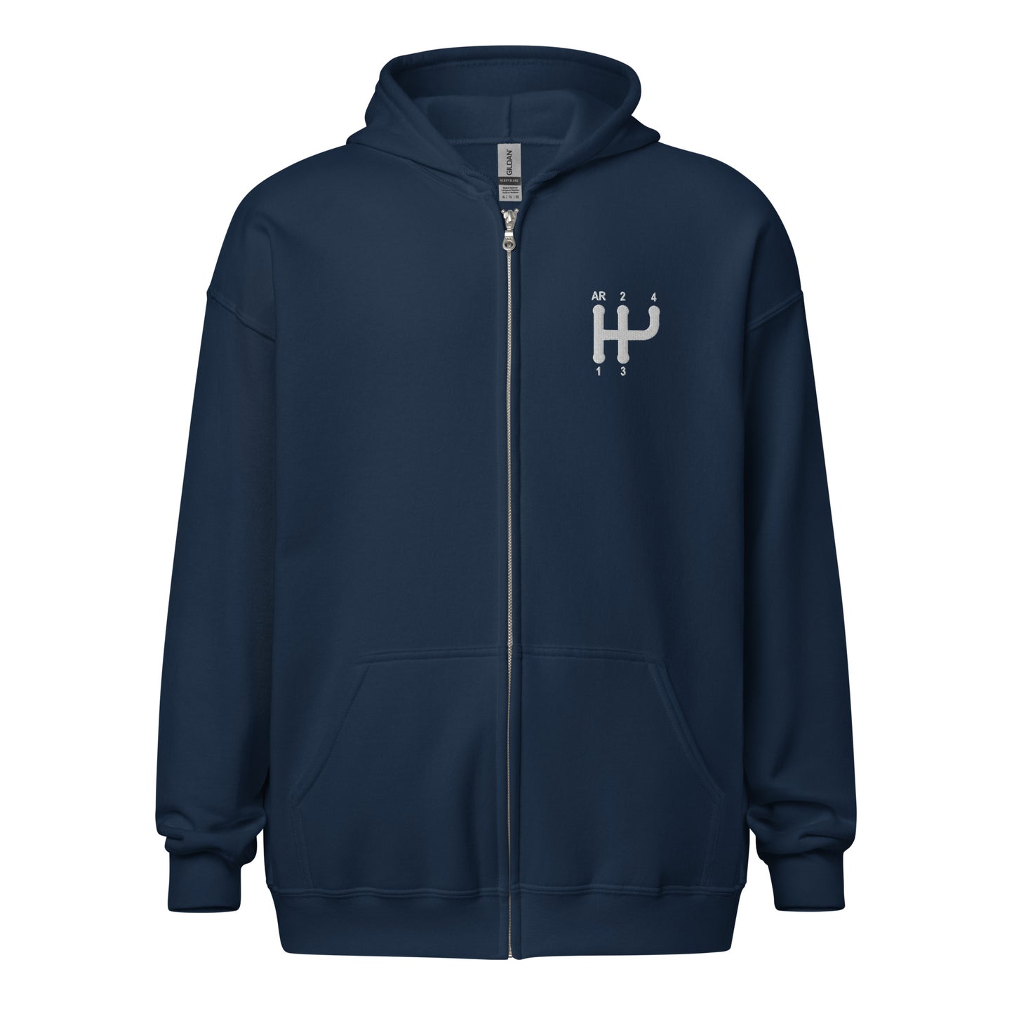 Citroën 2CV Schakelschema Zip Hoodie – Geborduurd Icon, Tijdloos Comfort