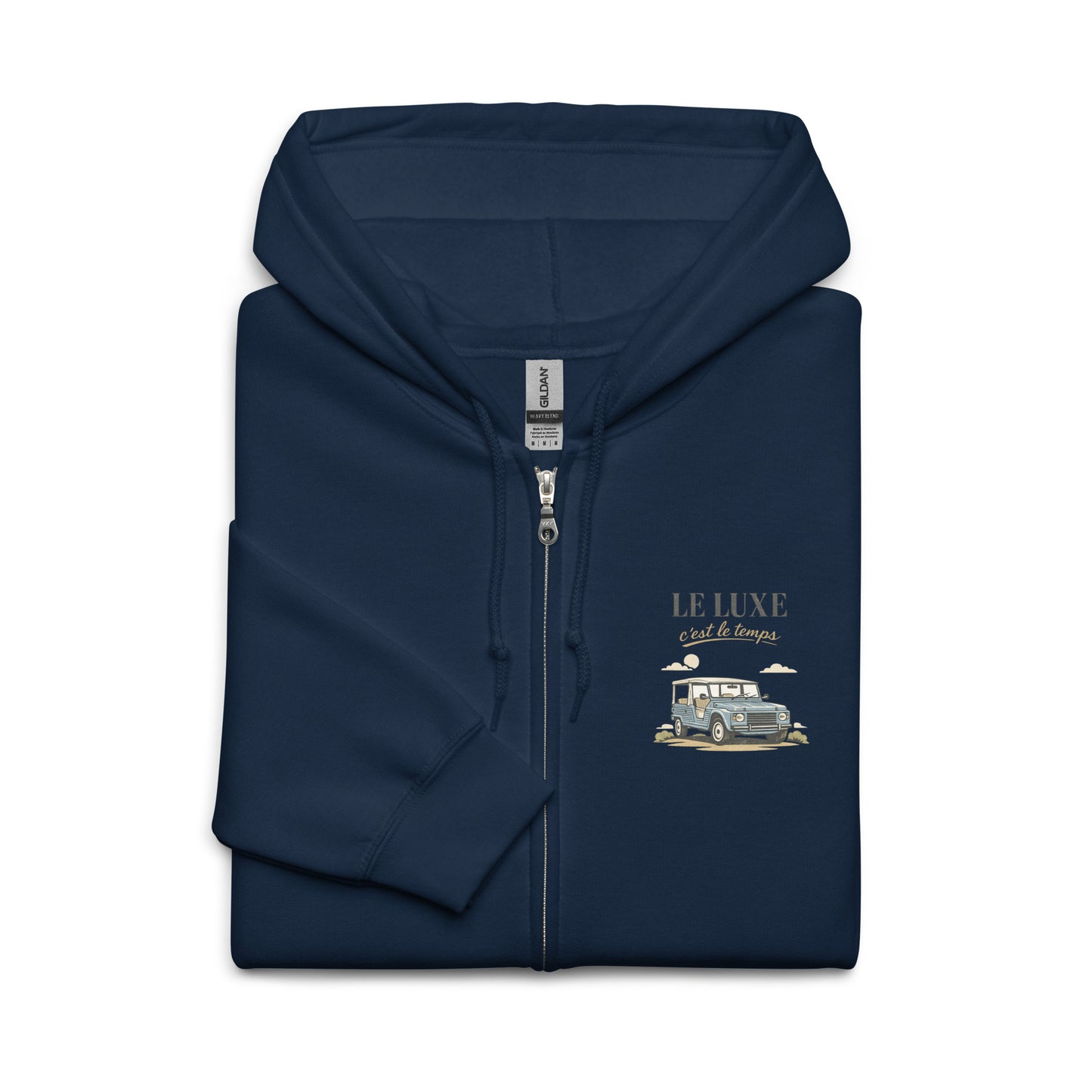 Sweat à capuche zippé Le Luxe – Citroën Méhari | Design emblématique et confort ultime