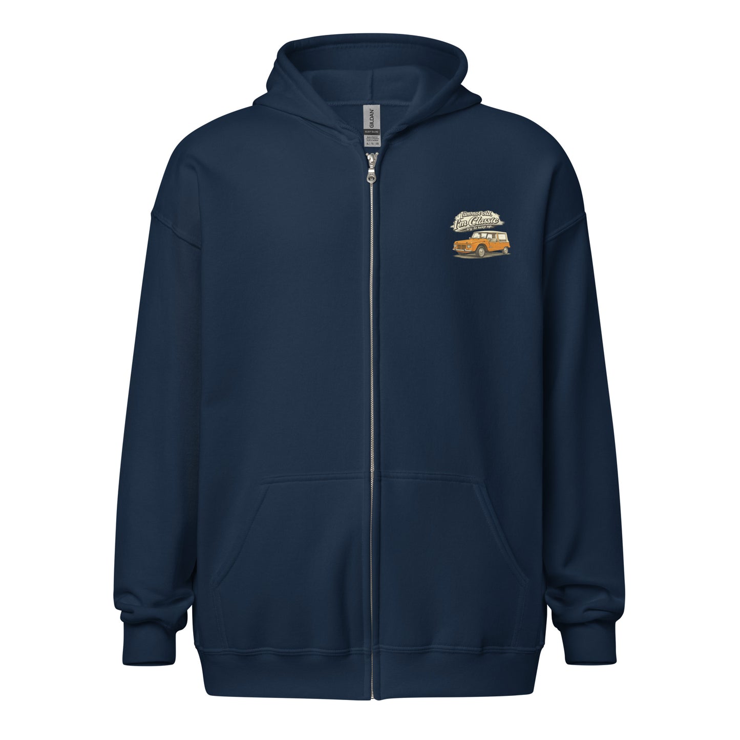 Sweat à capuche zippé Citroën Méhari – Collection Classique | Dessin exclusif de voiture