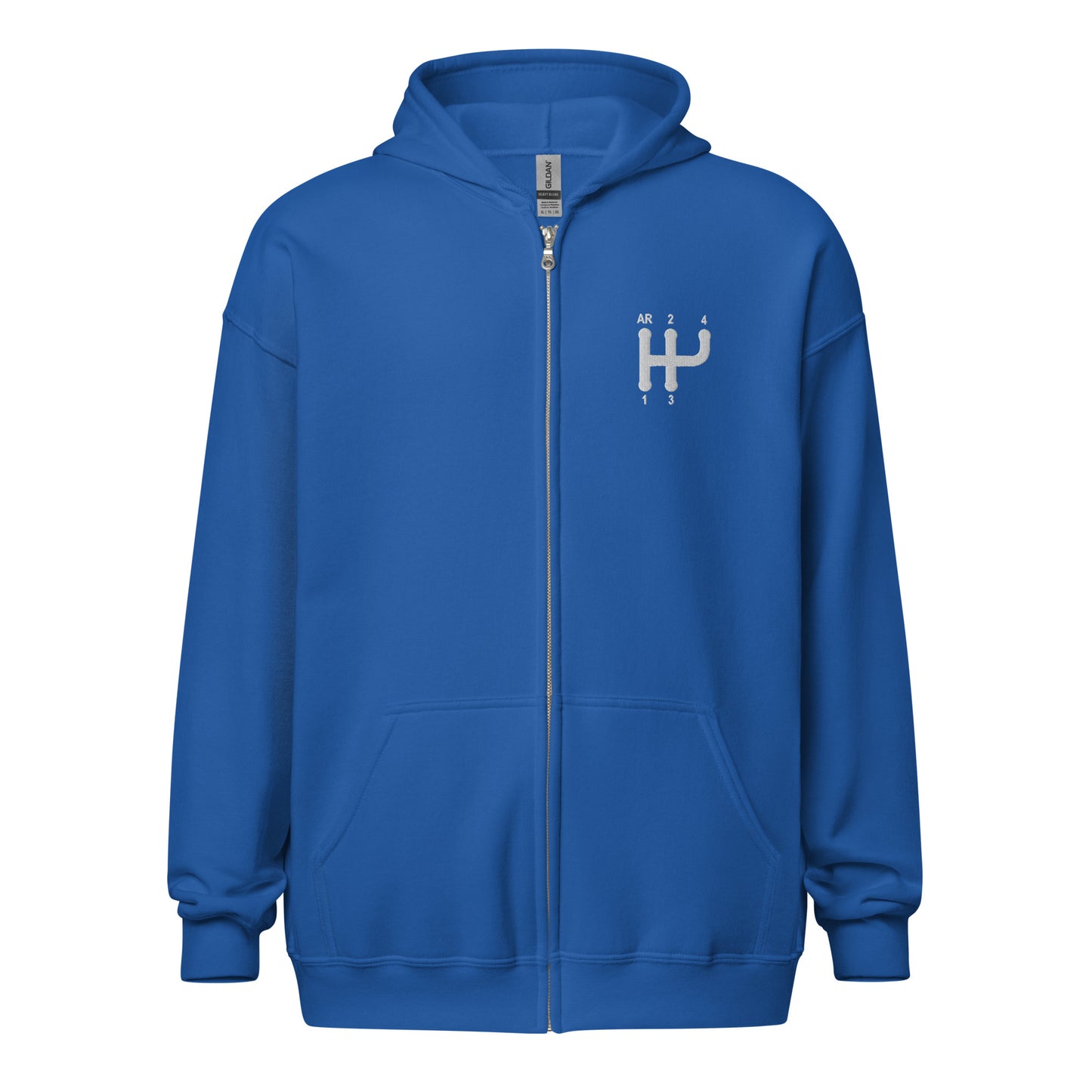 Citroën 2CV Schakelschema Zip Hoodie – Geborduurd Icon, Tijdloos Comfort