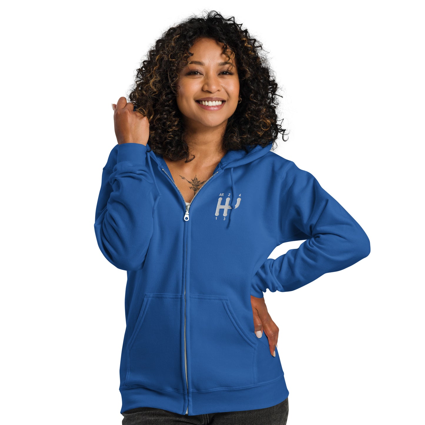 Citroën 2CV Schakelschema Zip Hoodie – Geborduurd Icon, Tijdloos Comfort