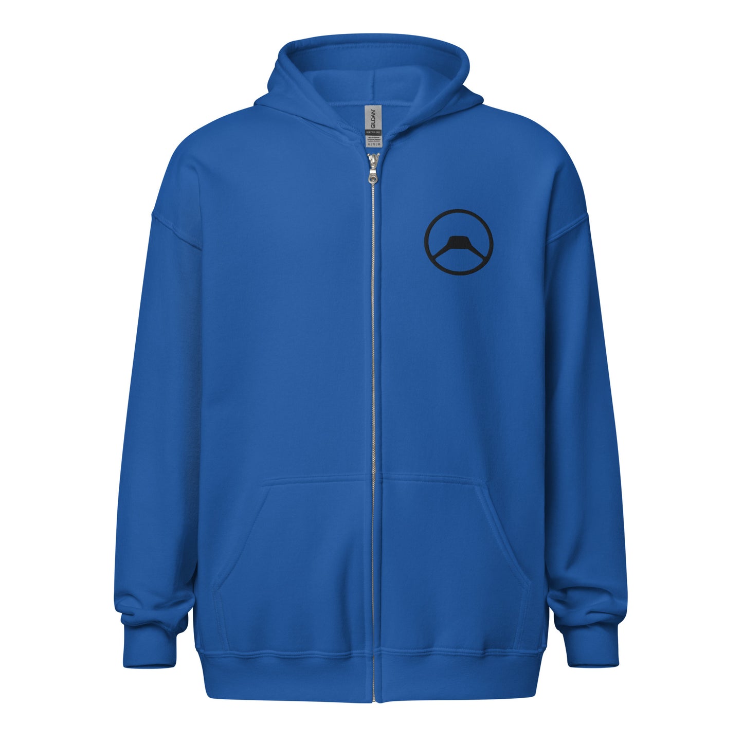Unisex Zip Hoodie met Geborduurd Citroën A-type Stuurwiel – Tijdloos & Comfortabel