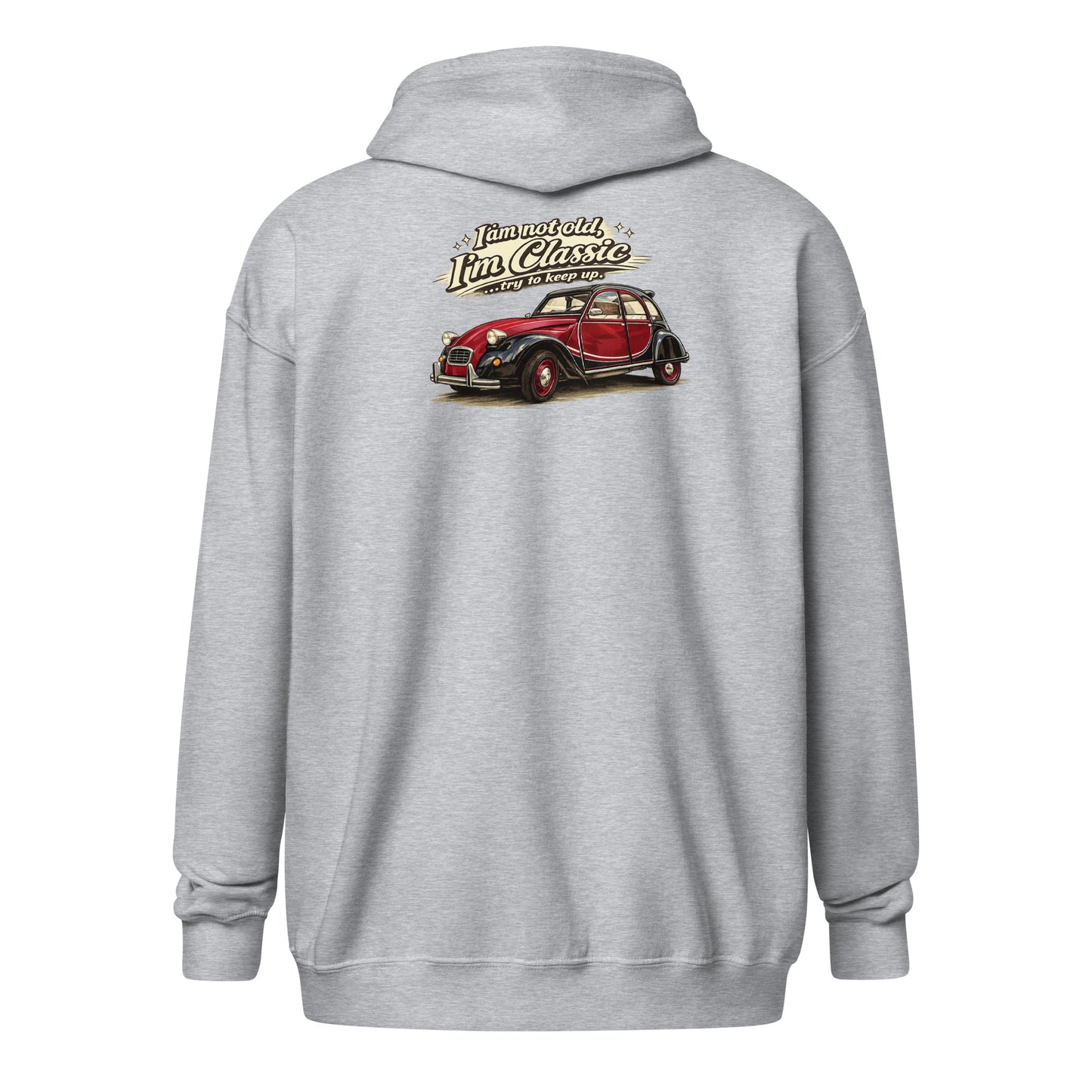 Sweat à capuche zippé Citroën 2CV Charleston Classic – Dessin de voiture vintage | Collection Classique