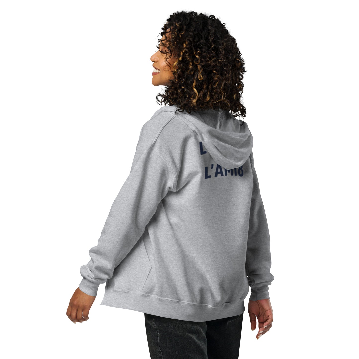 Citroën AMI8 L’amour Zip Hoodie – Design « L’Amour de l’AMI8 » | Sweat à capuche zippé en molleton premium