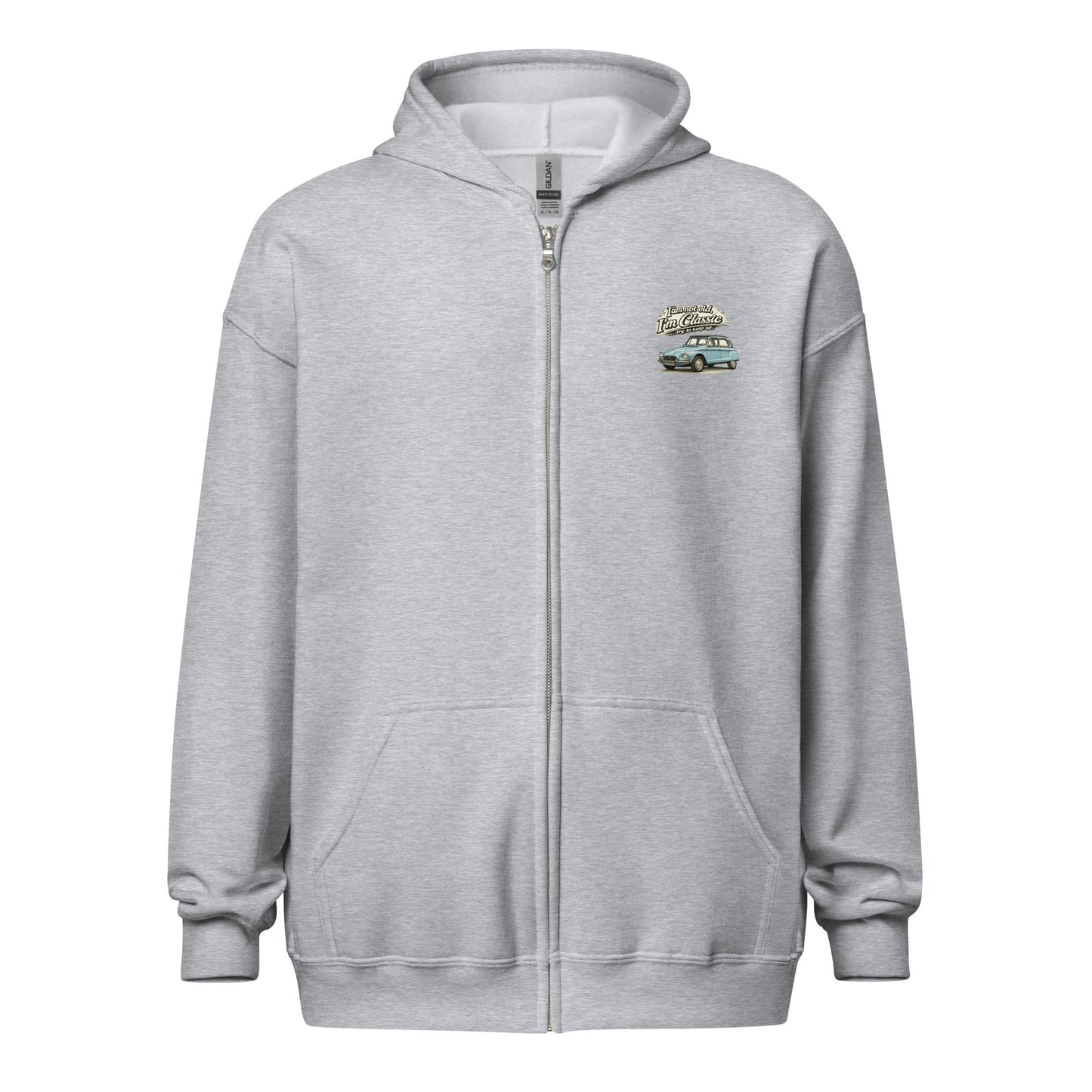 Citroën Dyane Classic Hoodie met Rits – Vintage Autotekening | Classic Collectie