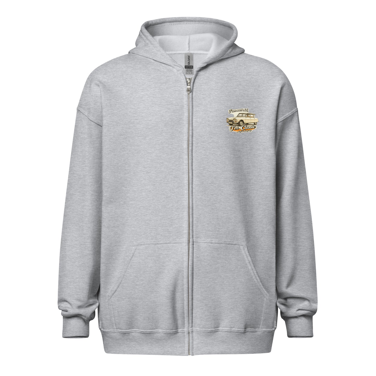 Citroën Ami 6 Classic Hoodie met Rits – Vintage Autotekening | Classic Collectie