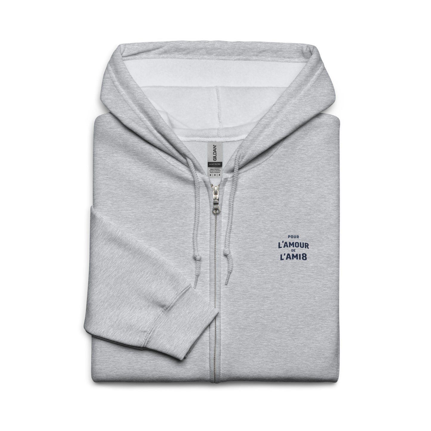 Citroën AMI8 L’amour Zip Hoodie – Design « L’Amour de l’AMI8 » | Sweat à capuche zippé en molleton premium