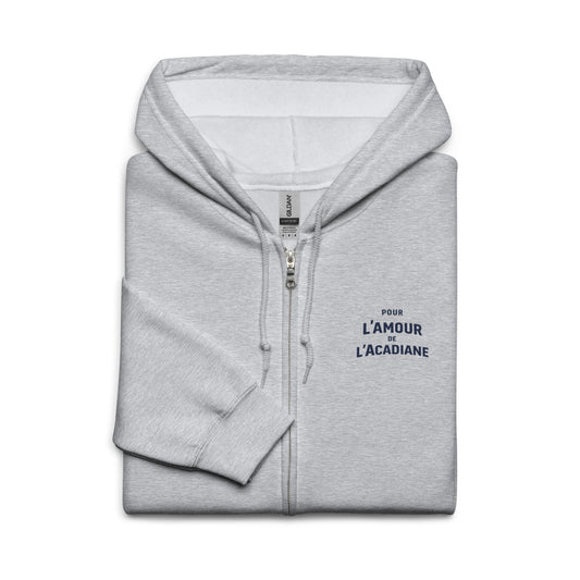 Citroën Acadiane The love Zip Hoodie – “L’Amour de l’Acadiane” Design | Premium Fleece Zip Hoodie