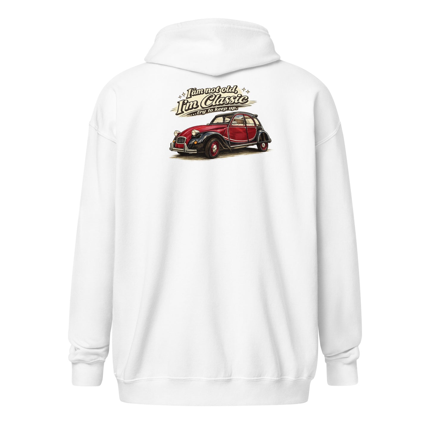 Sweat à capuche zippé Citroën 2CV Charleston Classic – Dessin de voiture vintage | Collection Classique