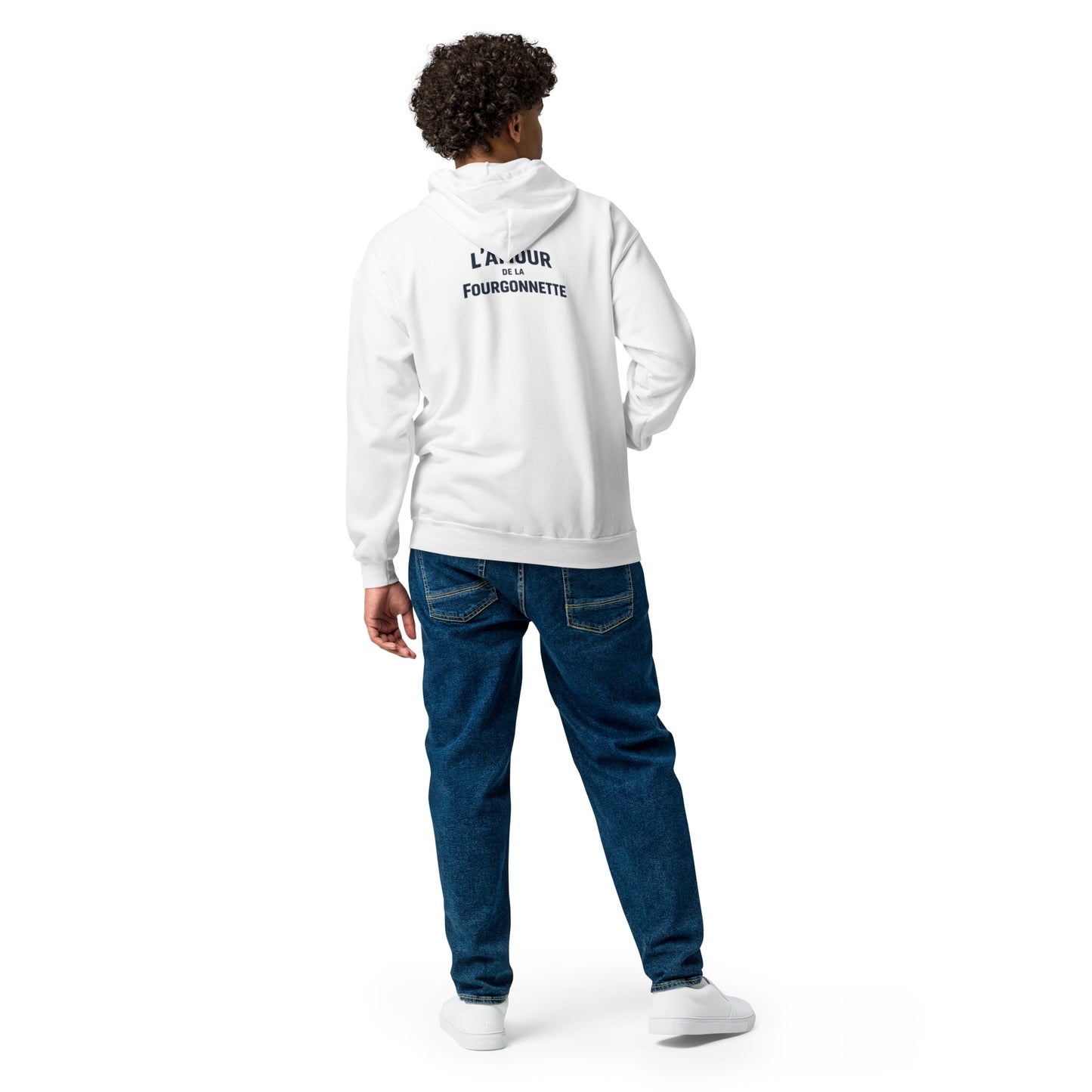 Citroën 2CV Fourgonnette L’amour Zip Hoodie – Design « Pour l’Amour de la Fourgonnette » | Sweat à capuche zippé en molleton