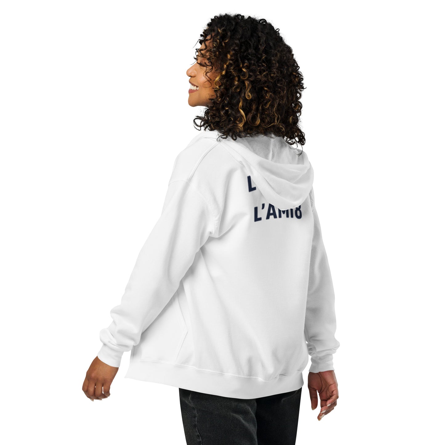 Citroën AMI8 L’amour Zip Hoodie – Design « L’Amour de l’AMI8 » | Sweat à capuche zippé en molleton premium