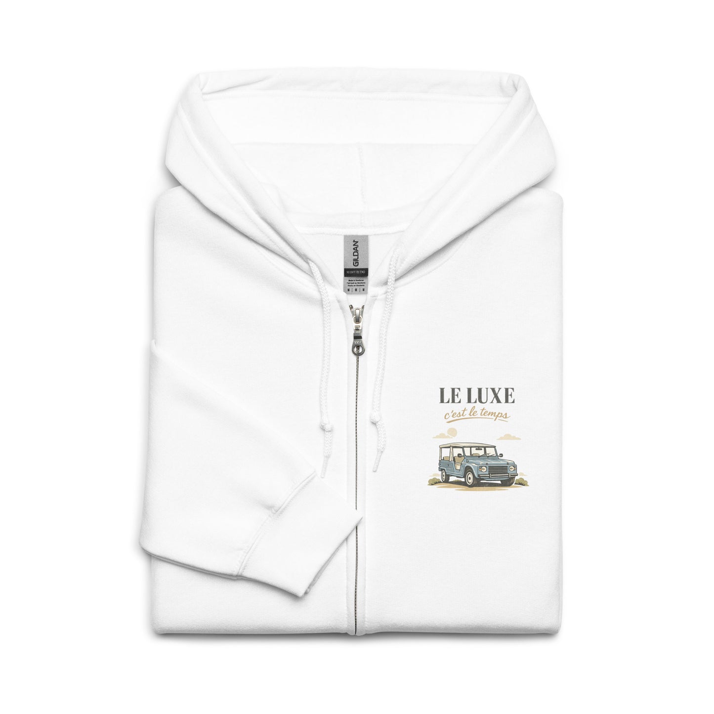 Sweat à capuche zippé Le Luxe – Citroën Méhari | Design emblématique et confort ultime