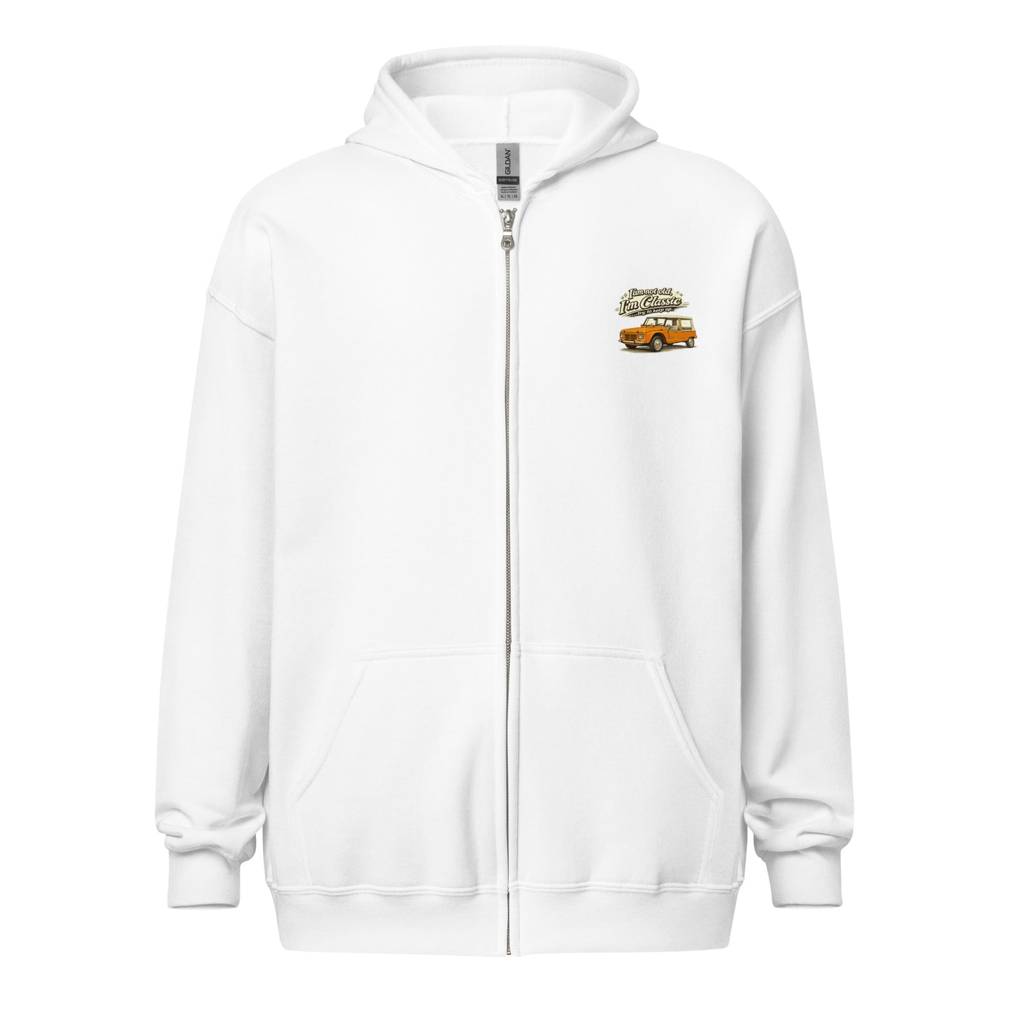 Sweat à capuche zippé Citroën Méhari – Collection Classique | Dessin exclusif de voiture