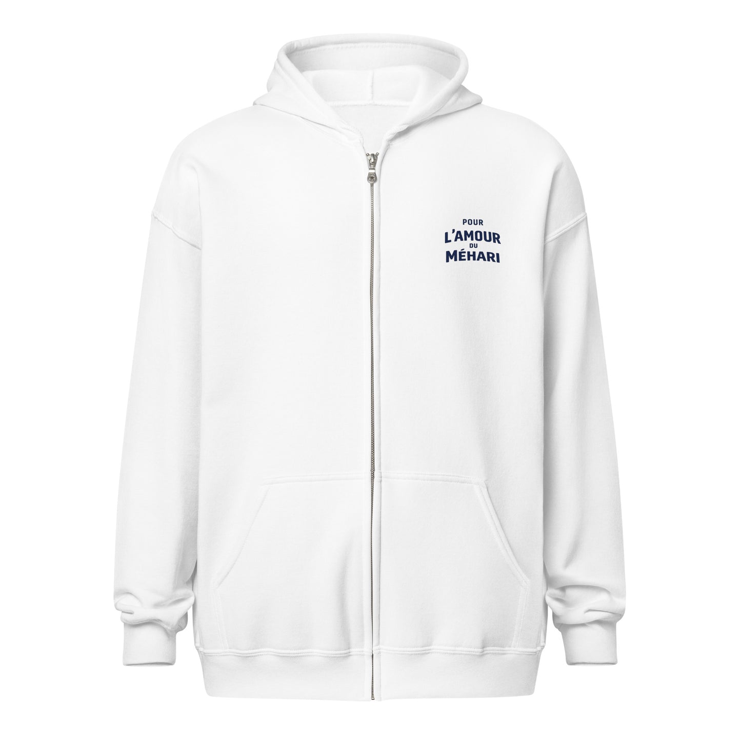 L’amour Zip Hoodie – “Pour l’Amour du Méhari” Design | Comfortabele Fleece Hoodie met Rits