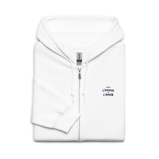 Citroën AMI8 L’amour Zip Hoodie – Design « L’Amour de l’AMI8 » | Sweat à capuche zippé en molleton premium