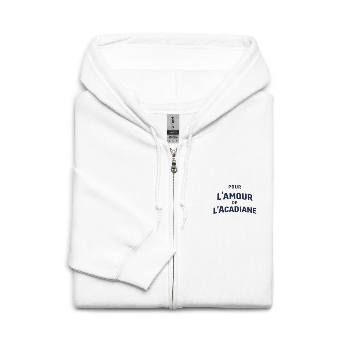 Citroën Acadiane L’amour Zip Hoodie – Design « L’Amour de l’Acadiane » | Sweat à capuche zippé en polaire de qualité supérieure