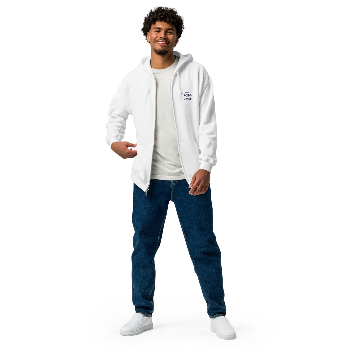 Citroën Dyane L’amour Zip Hoodie – “L’Amour de la Dyane” Design | Premium Fleece Hoodie met Rits