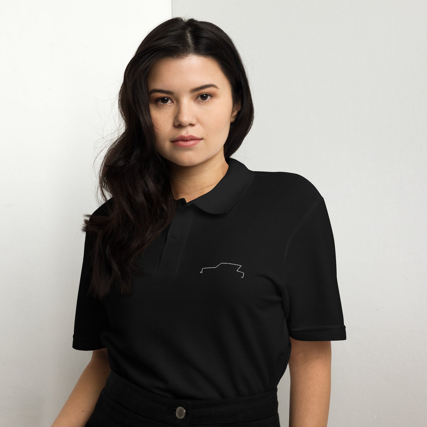 Unisex Piqué Polo – Silhouette Collectie | Citroën Ami 6 Lijnkunst