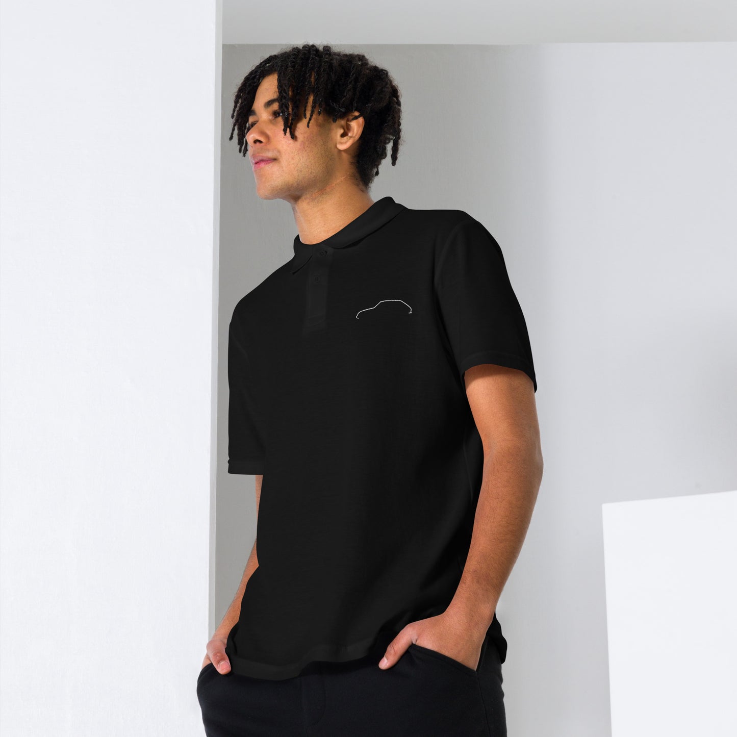 Unisex Piqué Polo – Silhouette Collectie | Citroën Ami 8 Lijnkunst
