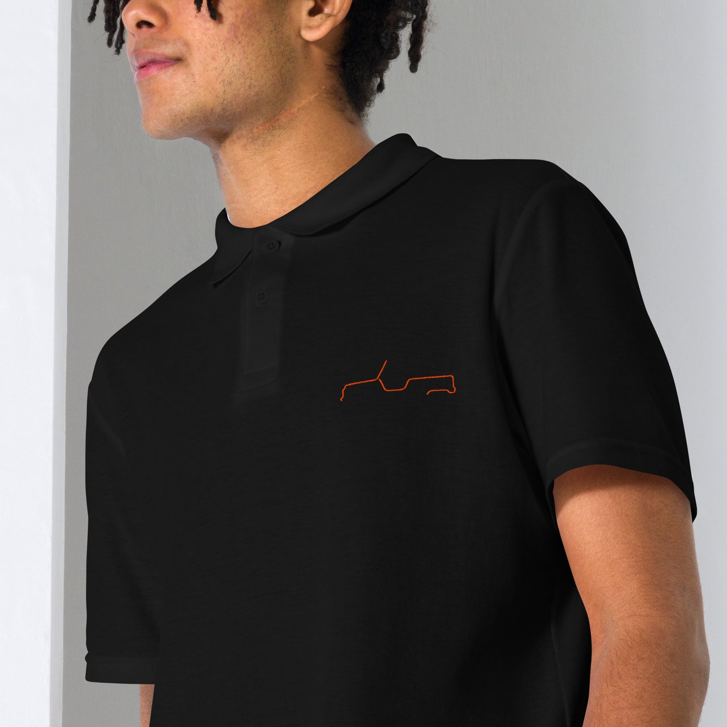 Unisex Piqué Polo – Silhouette Collection | Citroën Méhari Line Art