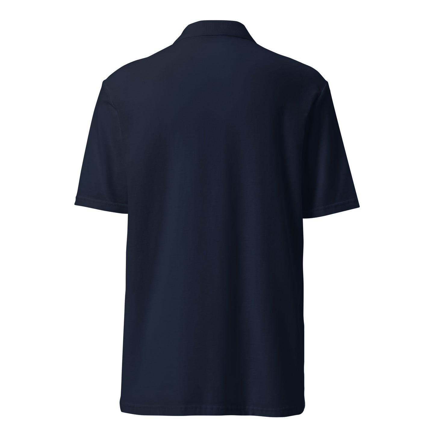 Blue embroidered Citroën Dyane polo available in Black, Navy, Gray or White