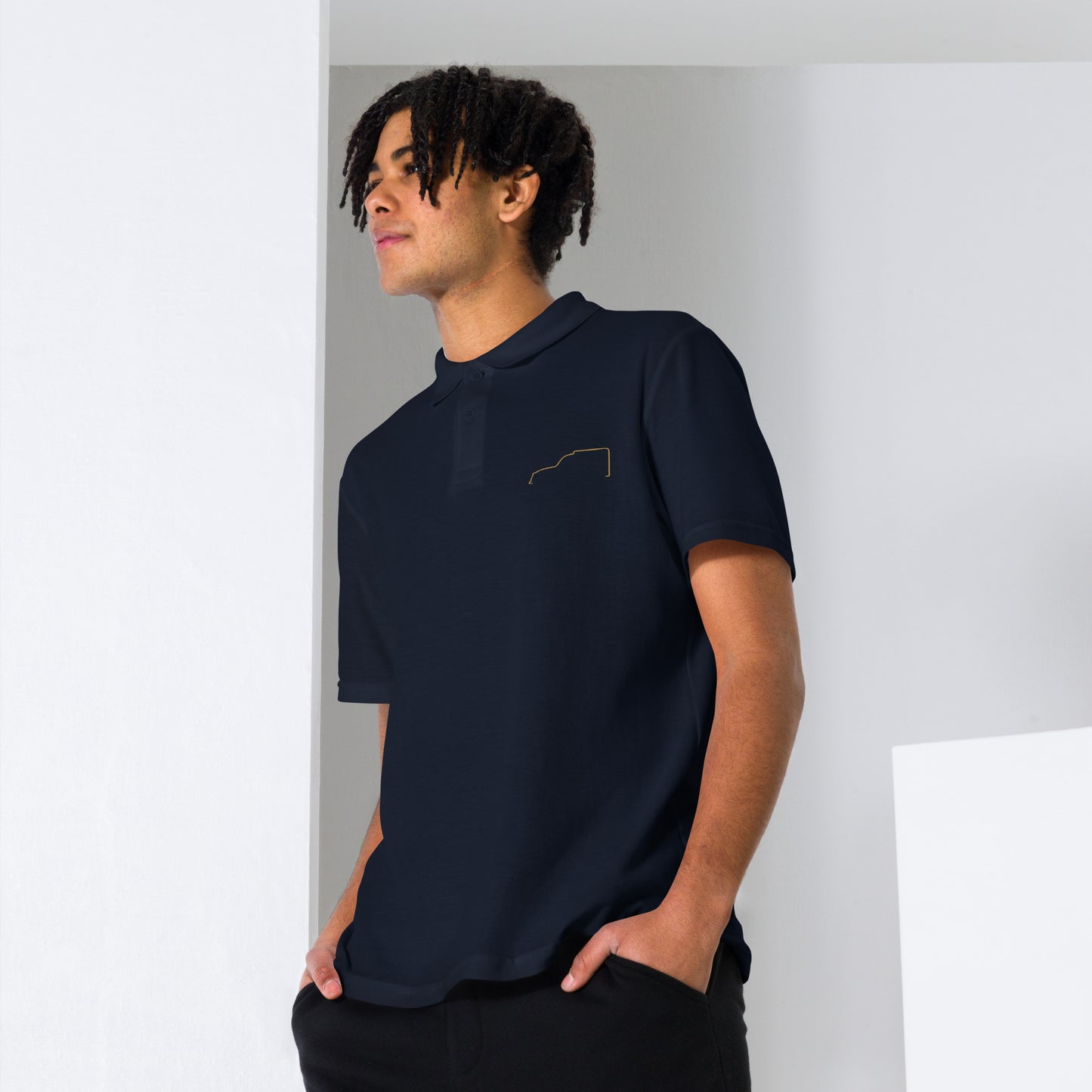 Unisex Piqué Polo – Silhouette Collectie | Citroën Fourgonnette Lijnkunst