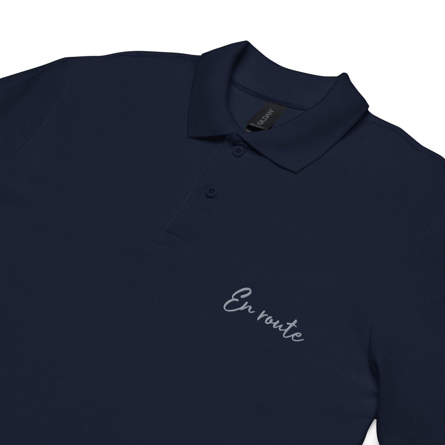 En Route embroidered Citroën Méhari polo available in Black, Navy or White