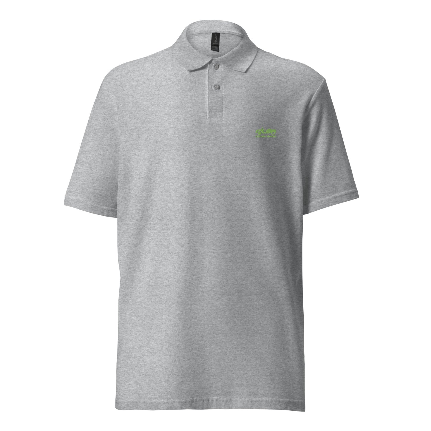 Montana green embroidered Citroën Méhari polo available in Black, Navy, Gray or White