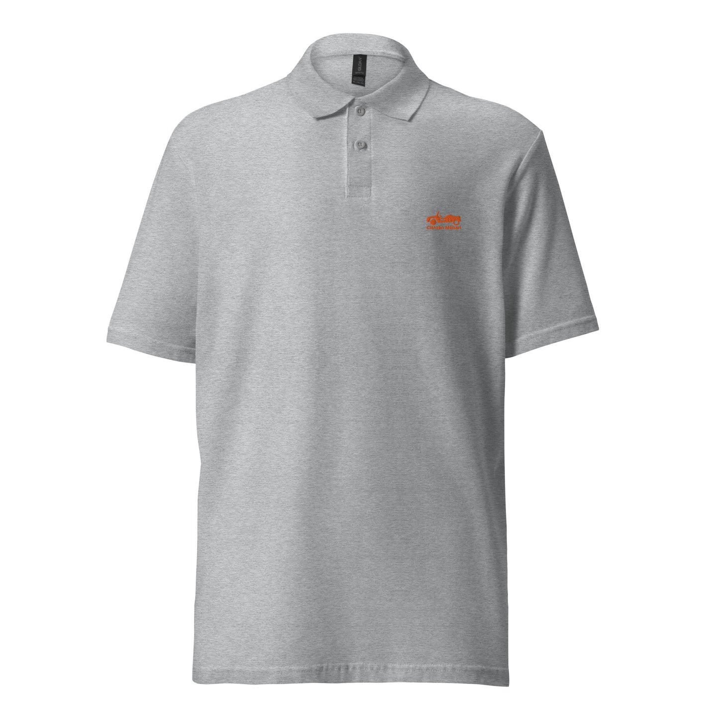 Kirghiz Orange embroidered Citroën Méhari polo available in Black, Navy, Gray or White