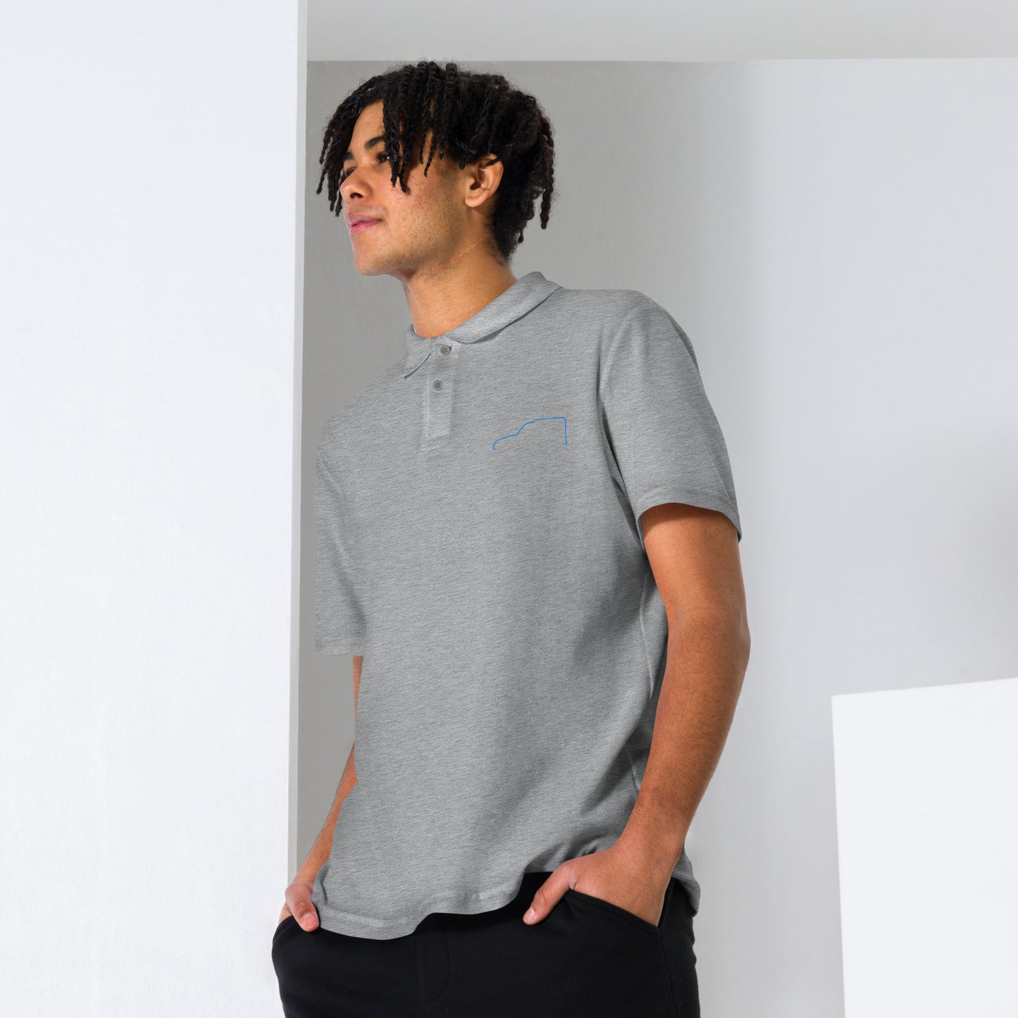 Unisex Piqué Polo – Silhouette Collectie | Citroën Acadiane Lijnkunst