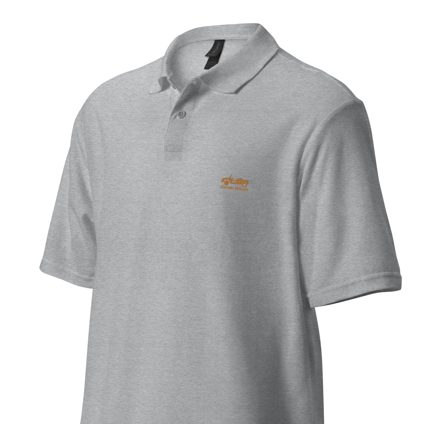 Hoggar Beige embroidered Citroën Méhari polo available in Black, Navy, Gray or White