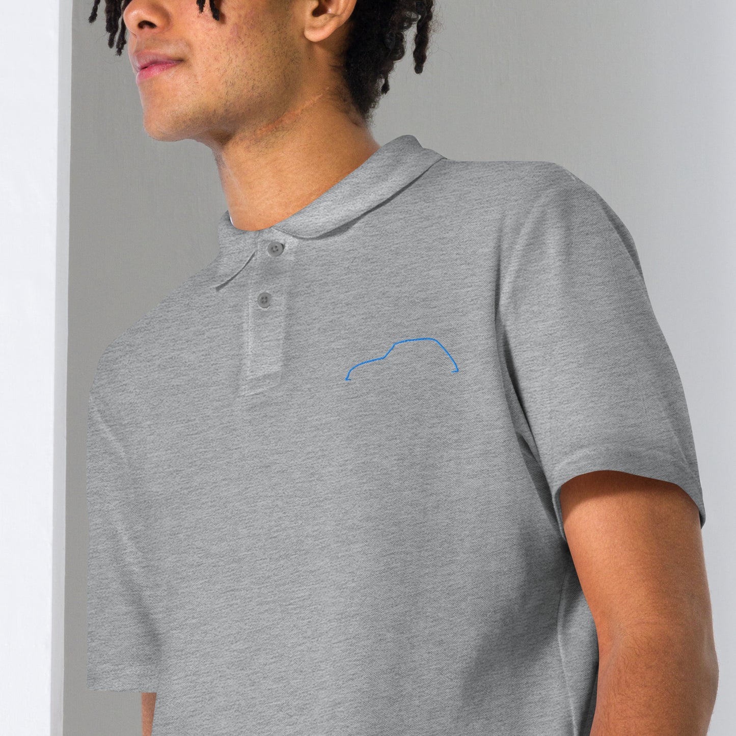 Unisex Piqué Polo – Silhouette Collectie | Citroën Dyane Lijnkunst
