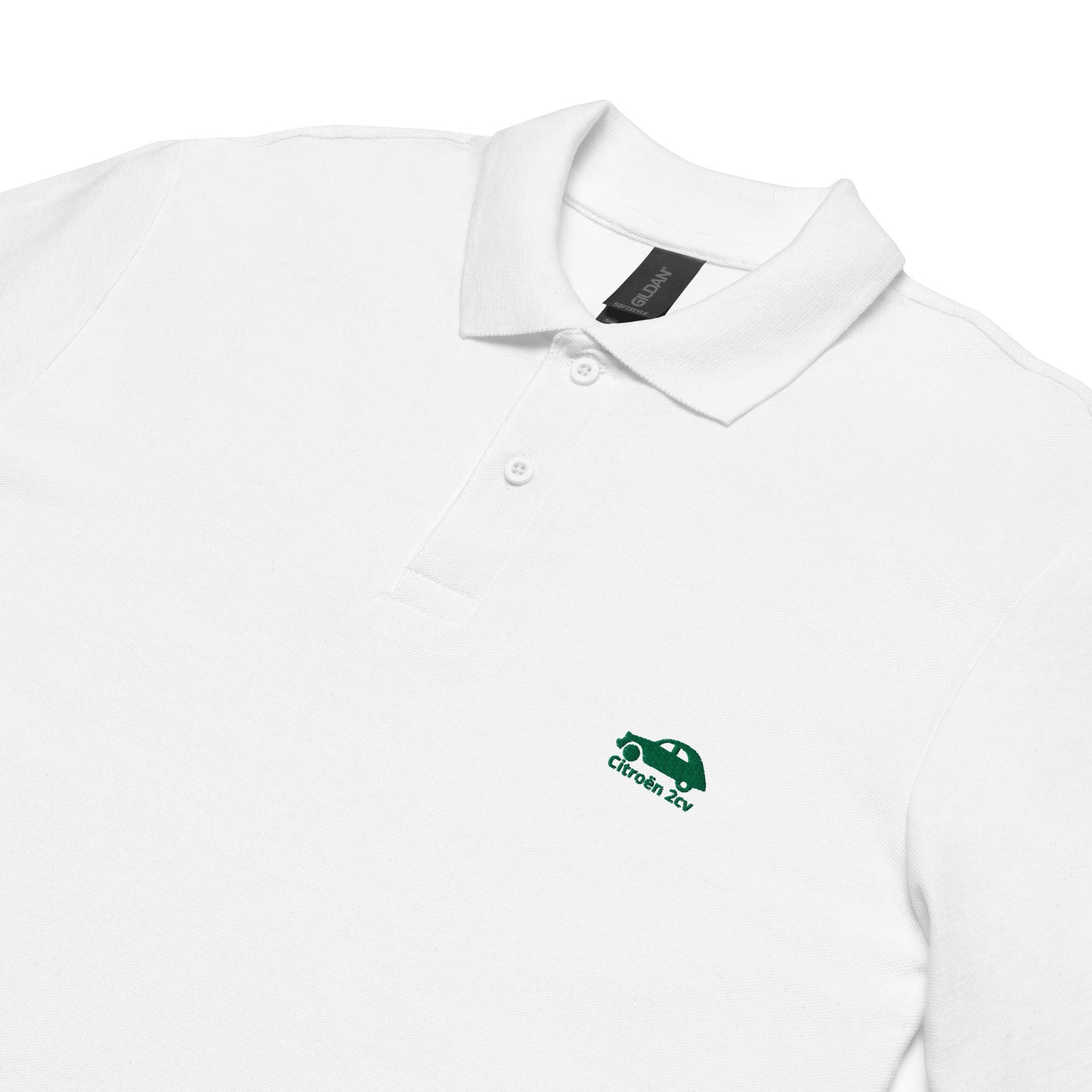 Green embroidered Citroën 2cv polo - Black, Navy, Gray or White