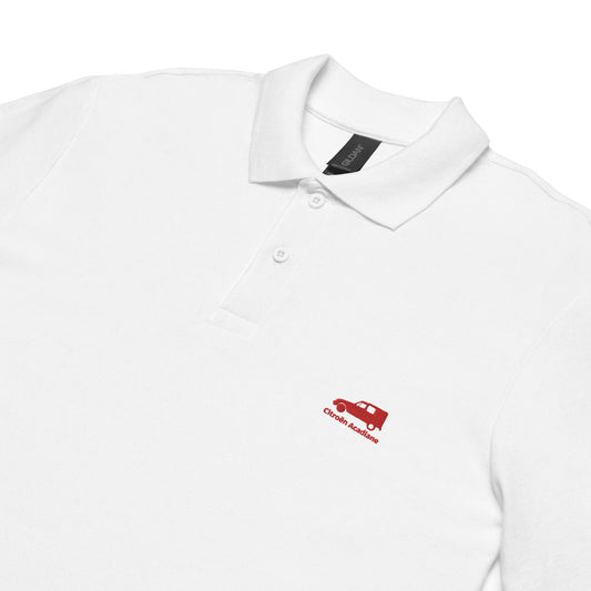Red embroidered Citroën Acadiane polo - Black, Navy, Gray or White