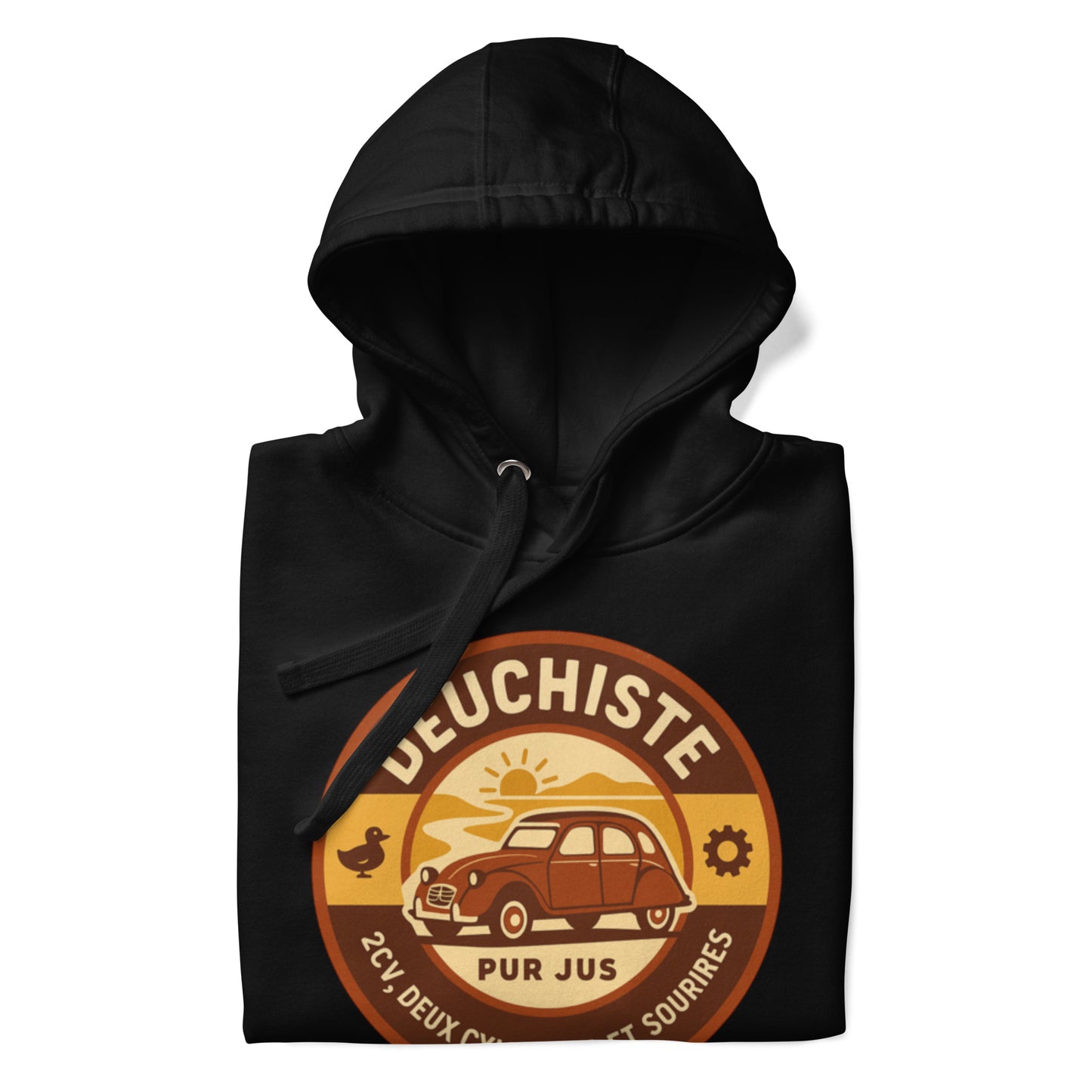 Hoodie “Deuchiste Pur Jus” – Comfortable cult icon