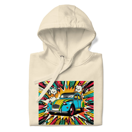 Sweat à capuche Pop Art – Ambiance Citroën 2CV x Warhol pour un accroche-regard ultime