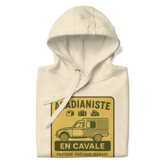 Hoodie “Acadianiste en Cavale” – Voor de zwerver met stijl
